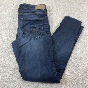 Silver Jeans Jeans Womens 27 Blue Aiko‎ High Skinny Fluid Denim Raw Hem